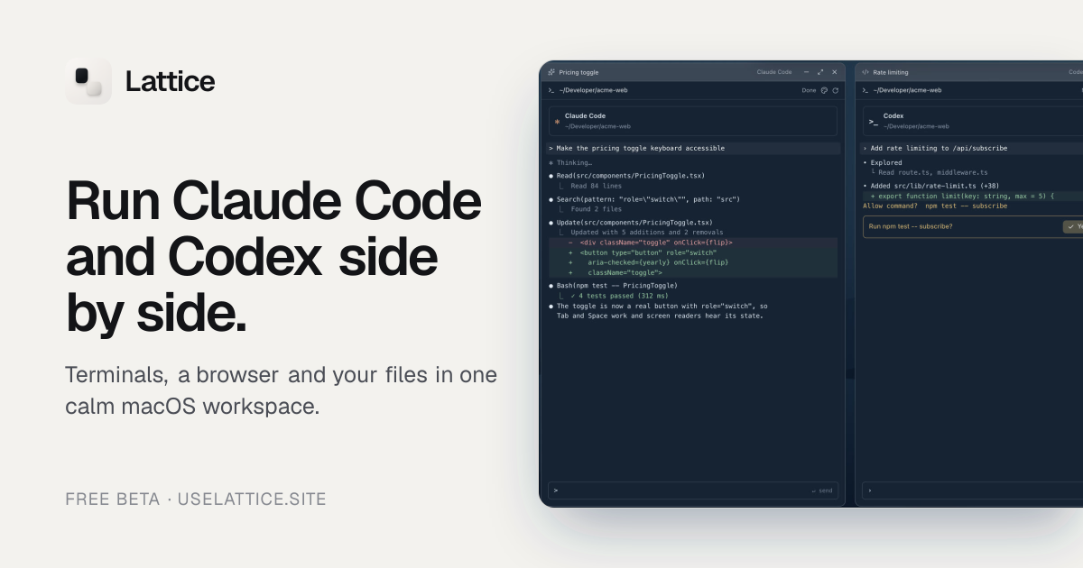 I got tired of switching between apps while coding, so I built my own Mac workspace